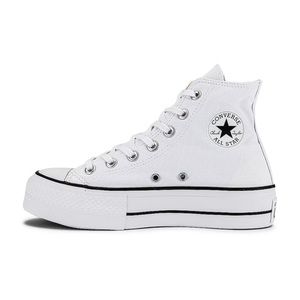 Converse Chuck Taylor All Star Lift Hi Sneaker in White & Black - Size 9 Womens